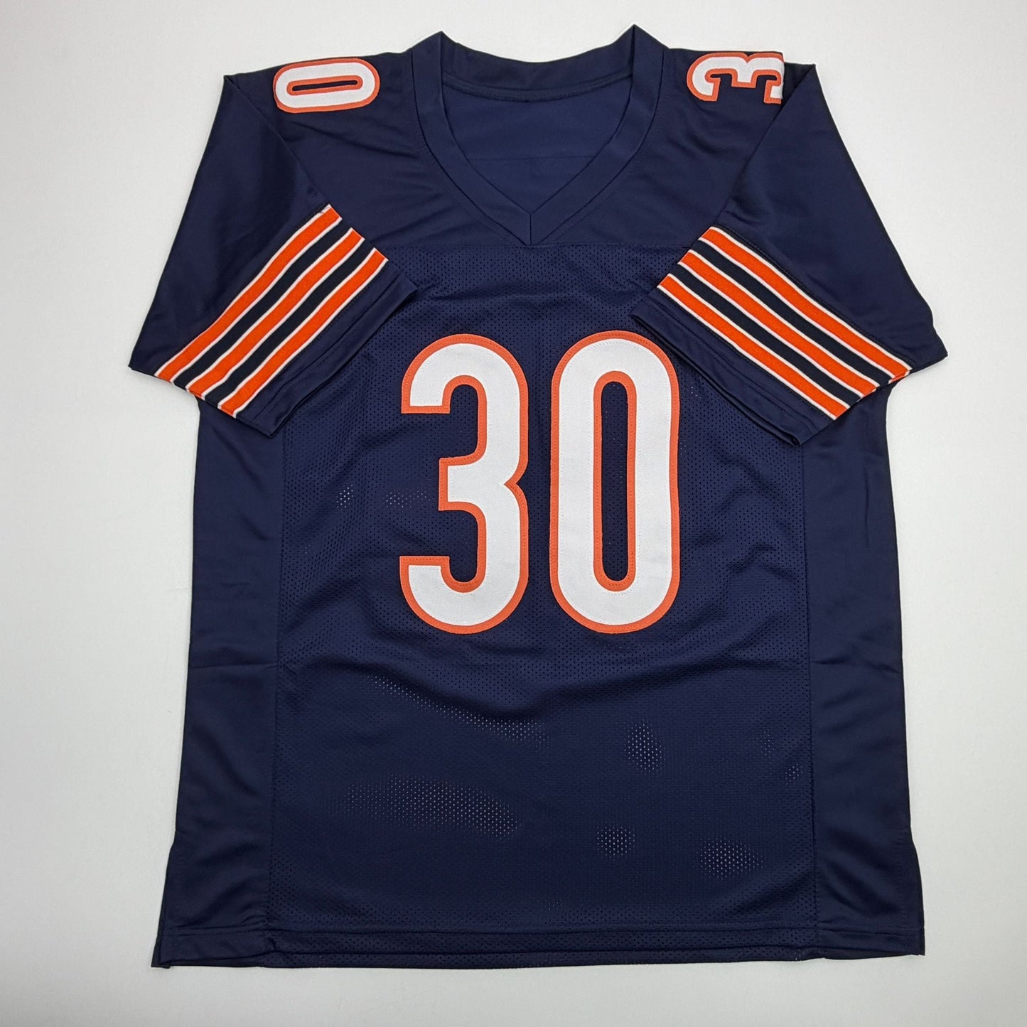 Autographed/Signed Mike Brown Chicago Blue Football Jersey JSA COA