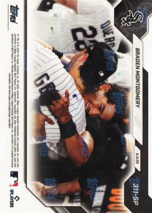 2026 Topps Now Braden Montgomery #311SP 5th in MLB History with Walk Off Home Run in Debut Chicago White Sox Rookie RC Baseball Card