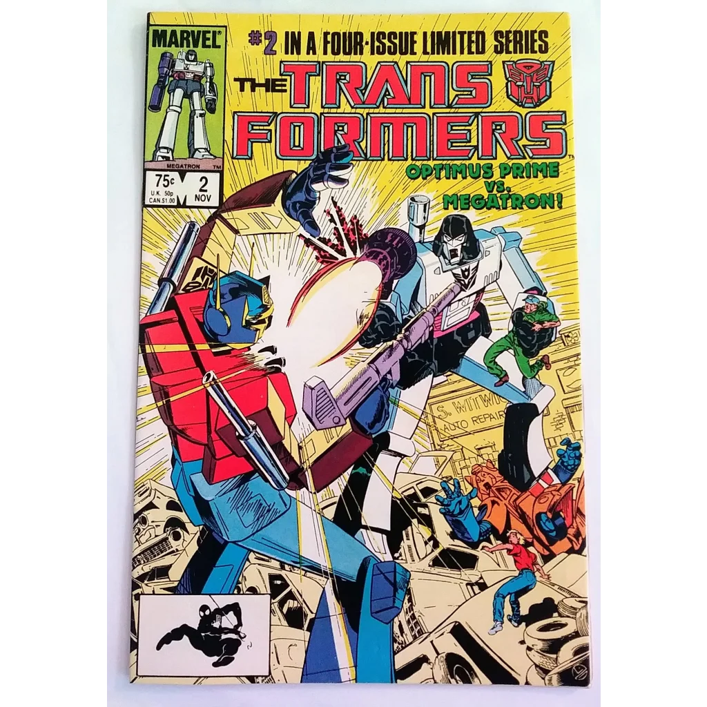 1980s Marvel Comics Transformers Optimus Prime vs Megatron