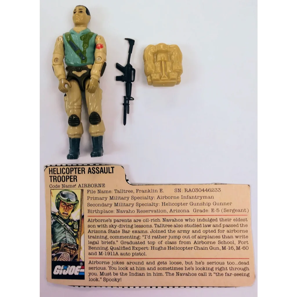 1983 GI Joe Action Figure Airborne Helicopter Assault Trooper