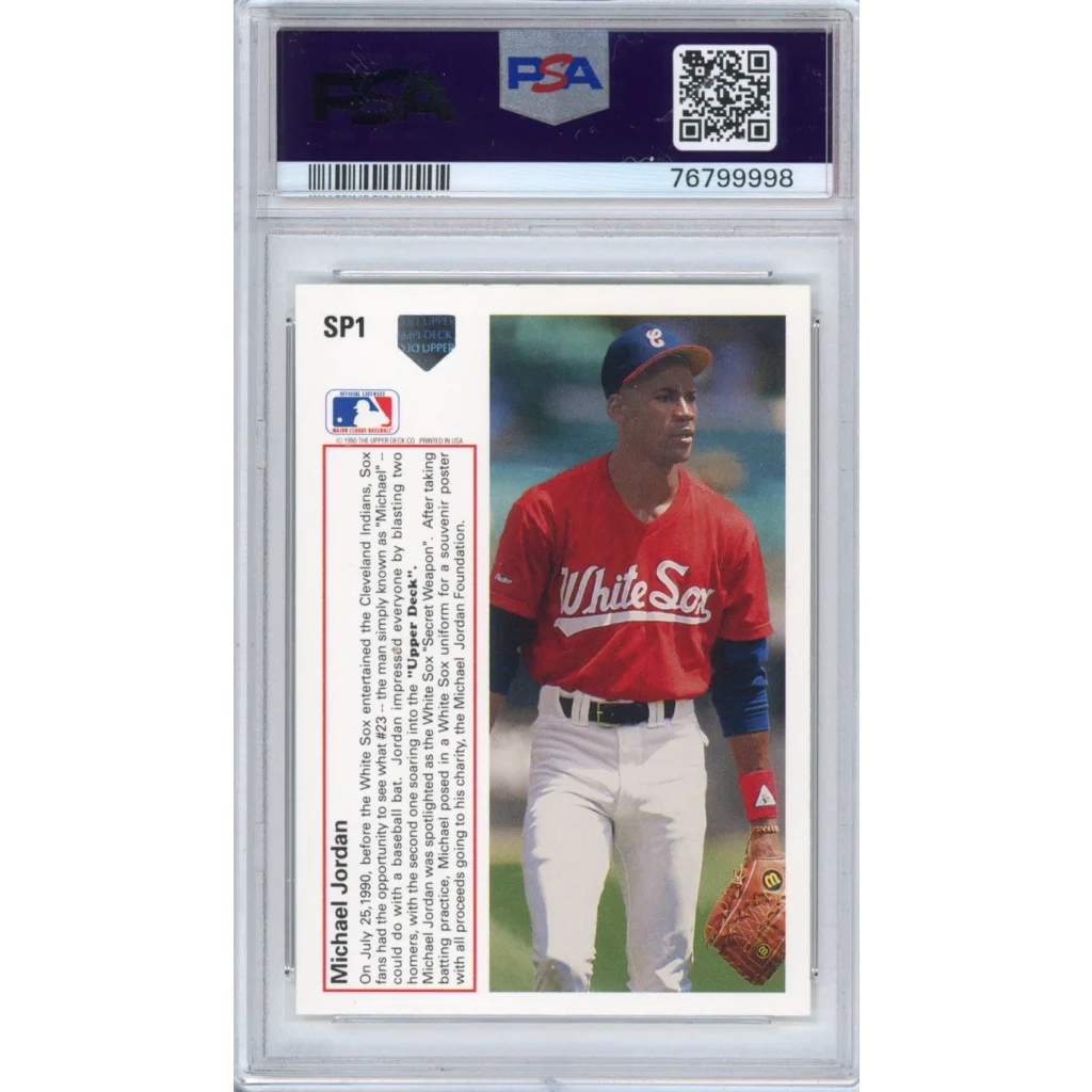 1991 Upper Deck Michael Jordan White Sox PSA graded baseball card