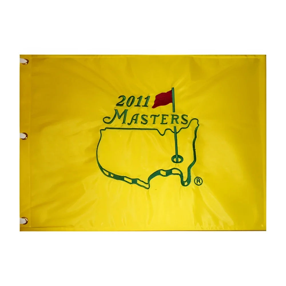 2011 Masters embroidered golf pin flag with Charl Schwartzel champion design