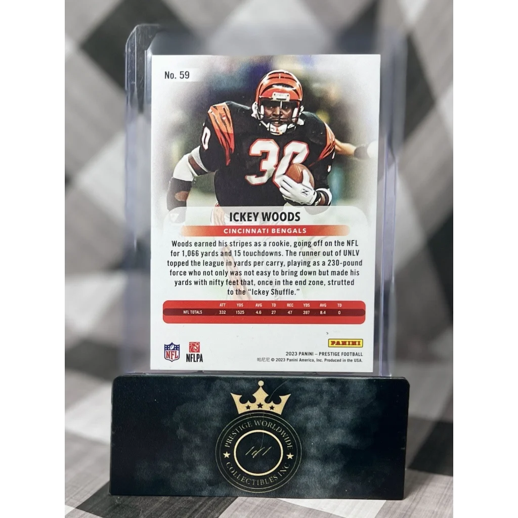 2013 Panini Prestige Ickey Woods #59 card from Prestige Worldwide collectibles