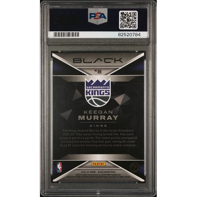 2022 Panini Black Keegan Murray #69 /35 Copper Rookie RC Basketball Card PSA 10 Gem Mint