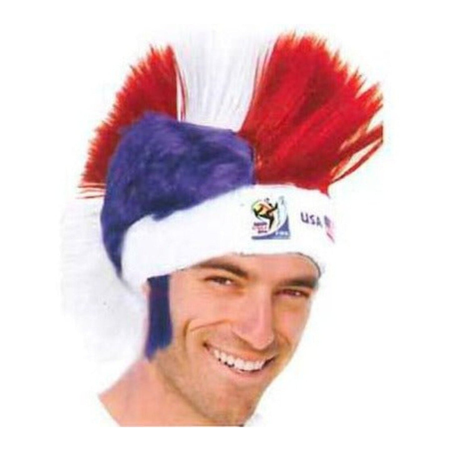 Italy World Cup Soccer Mohawk Wig 25-Count Case Pack – Official FIFA Licensed Retro Fan Gear
