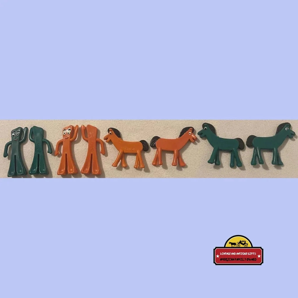 4 8 Or 12 Vintage Gumby And Pokey Figurines 1970s - 1980s Both Colors Highly Collectible! Advertisements and Antique