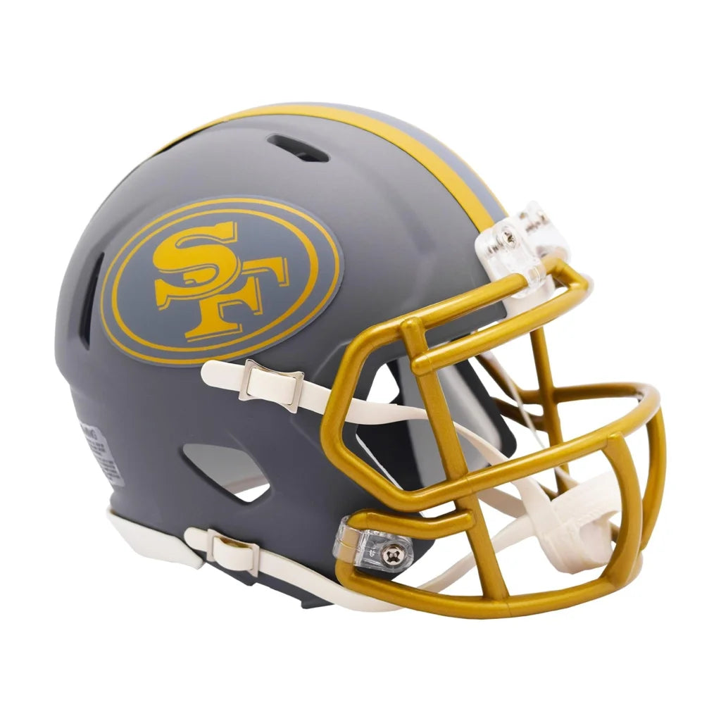 49ers Slate Collection helmet in metallic gold finish