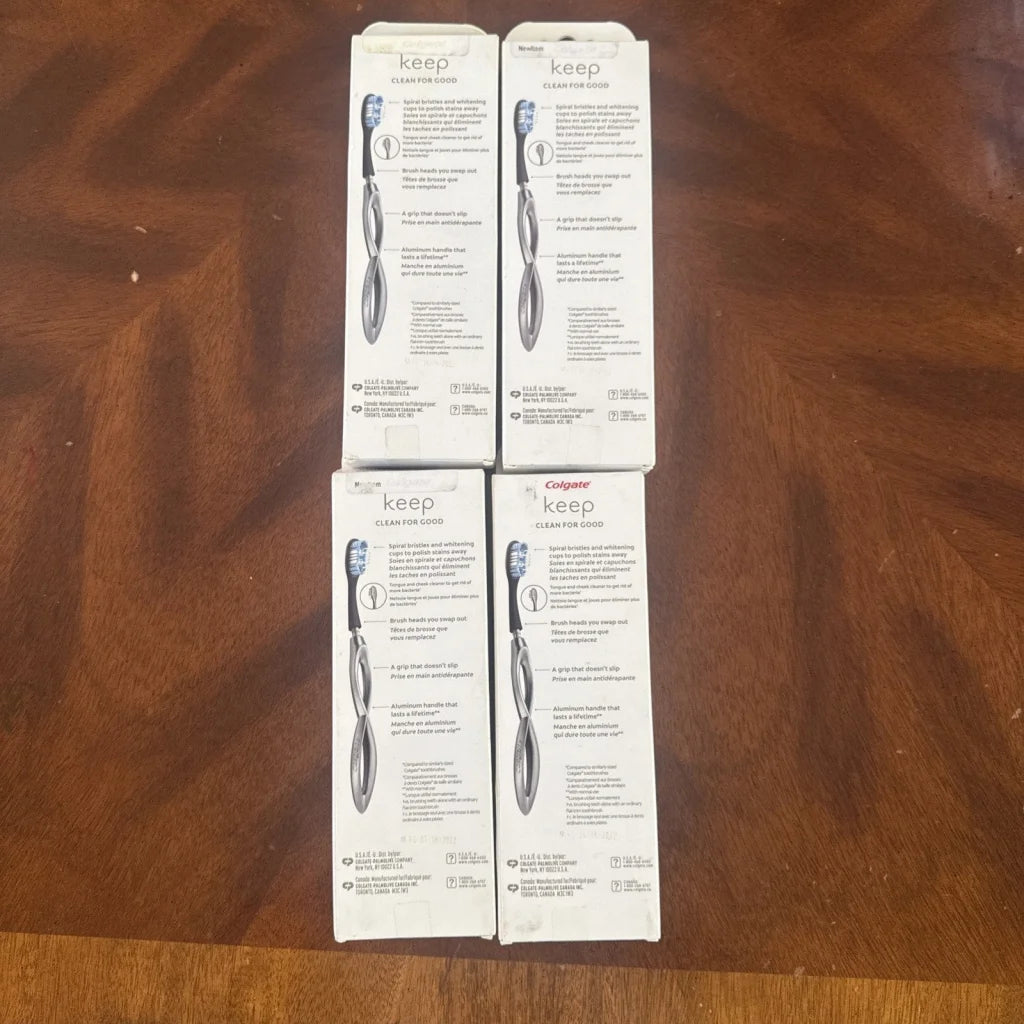 Colgate manual toothbrush whitening starter kit with silver electric brushes