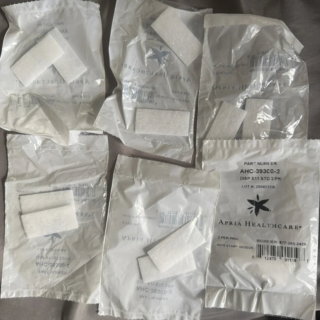 6 pkgs Apria ResMed felt filter AHC-393-2 gauze pads sealed