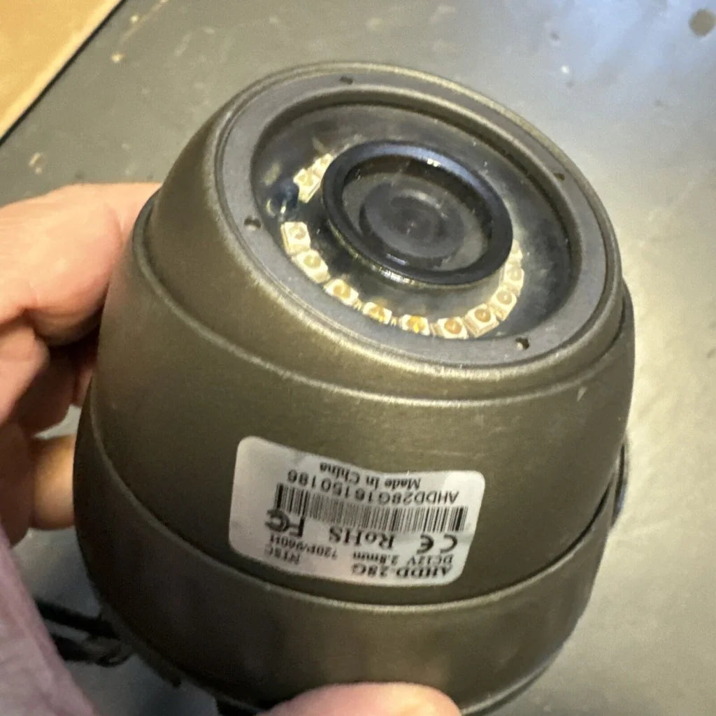 Dark olive 720p/960 dome security camera with LED lights