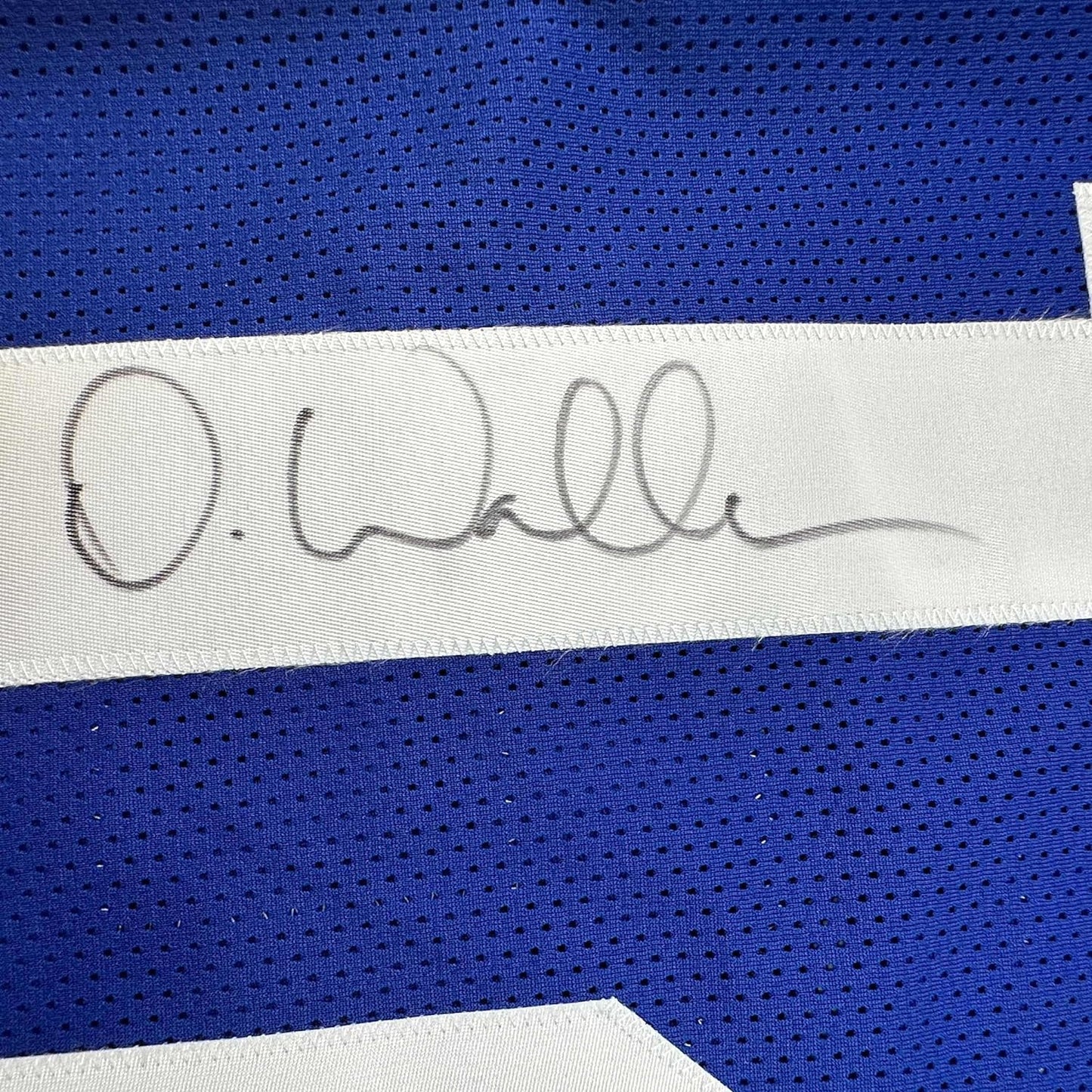 Framed Autographed/Signed Darren Waller New York Giants Blue Football Jersey JSA COA