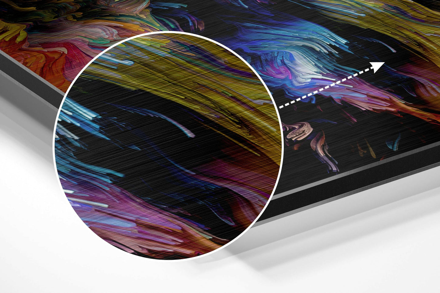 Neon Paint Splash Singing Profile Brushed Aluminium Dibond Wall Art
