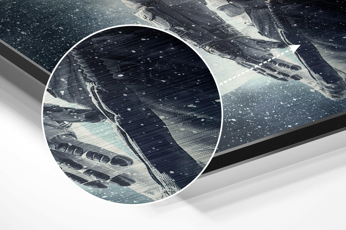 Astronaut and Sunburst Planet Brushed Aluminium Dibond Wall Art