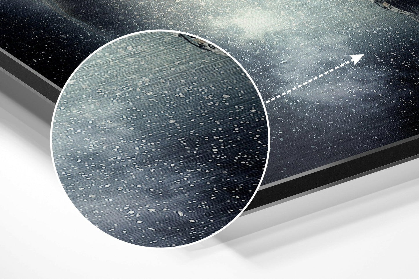 Astronaut Facing Eclipsed Planet Brushed Aluminium Dibond Wall Art