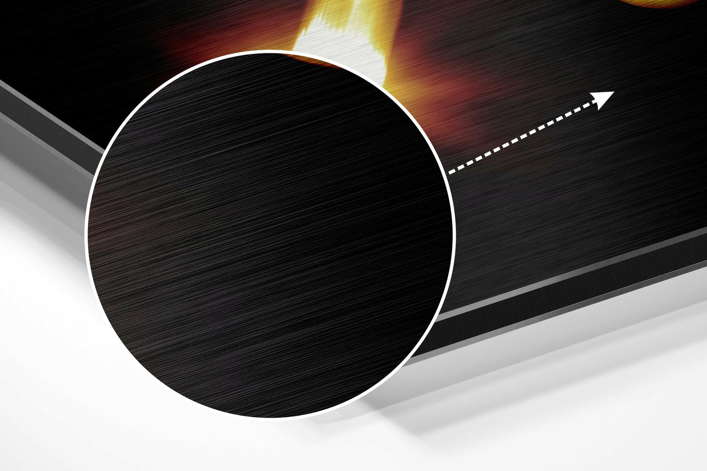 Fiery Light Trail Aquarius Waves Brushed Aluminium Dibond Wall Art