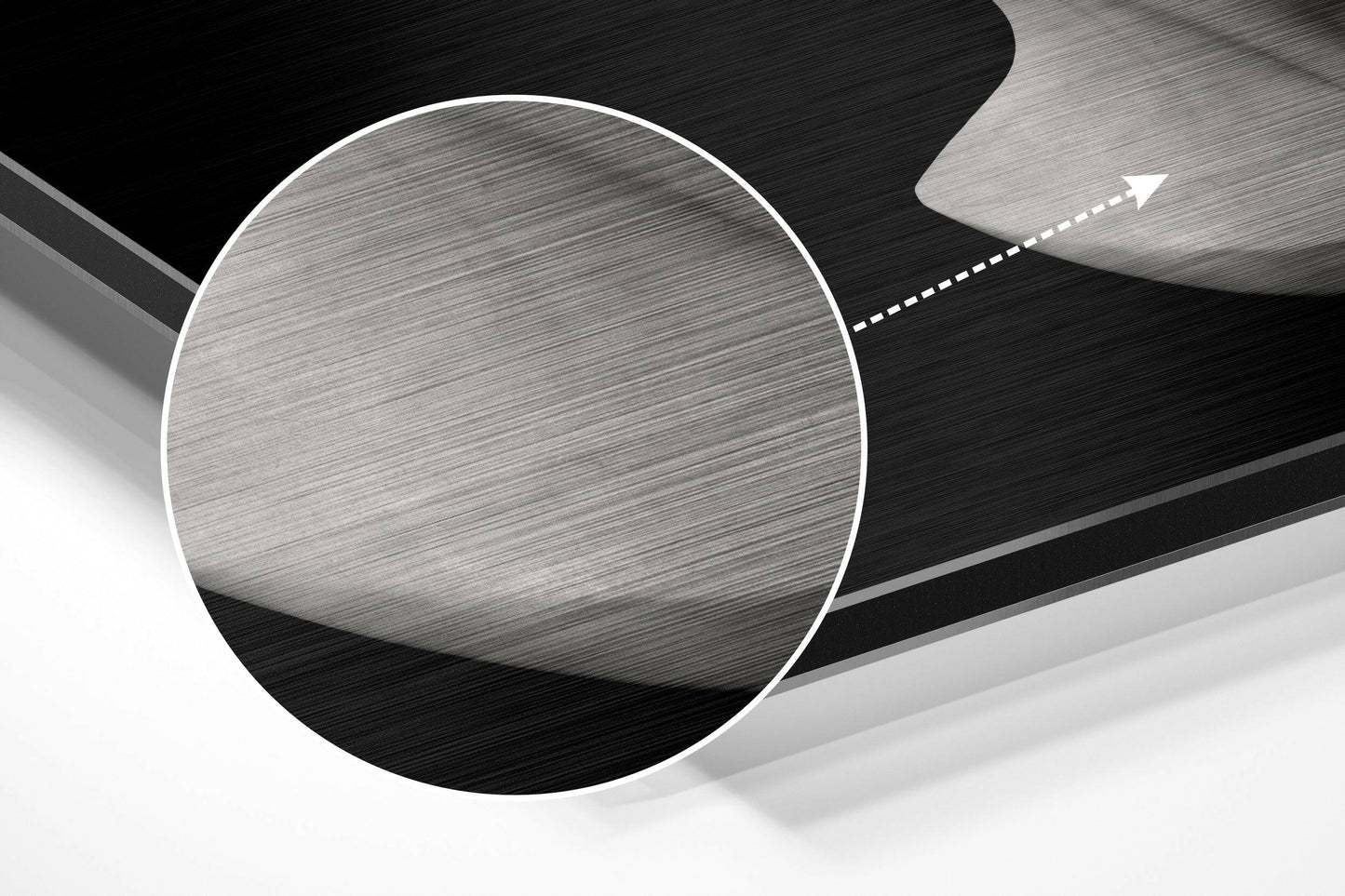 Spiral Void Statue Head Brushed Aluminium Dibond Wall Art