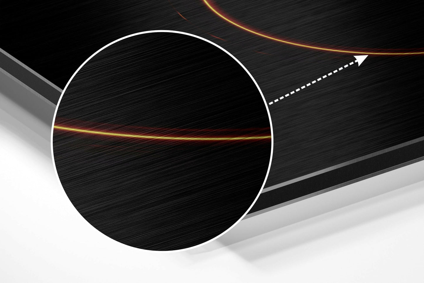 Golden Flare Taurus Bull Glyph Brushed Aluminium Dibond Wall Art