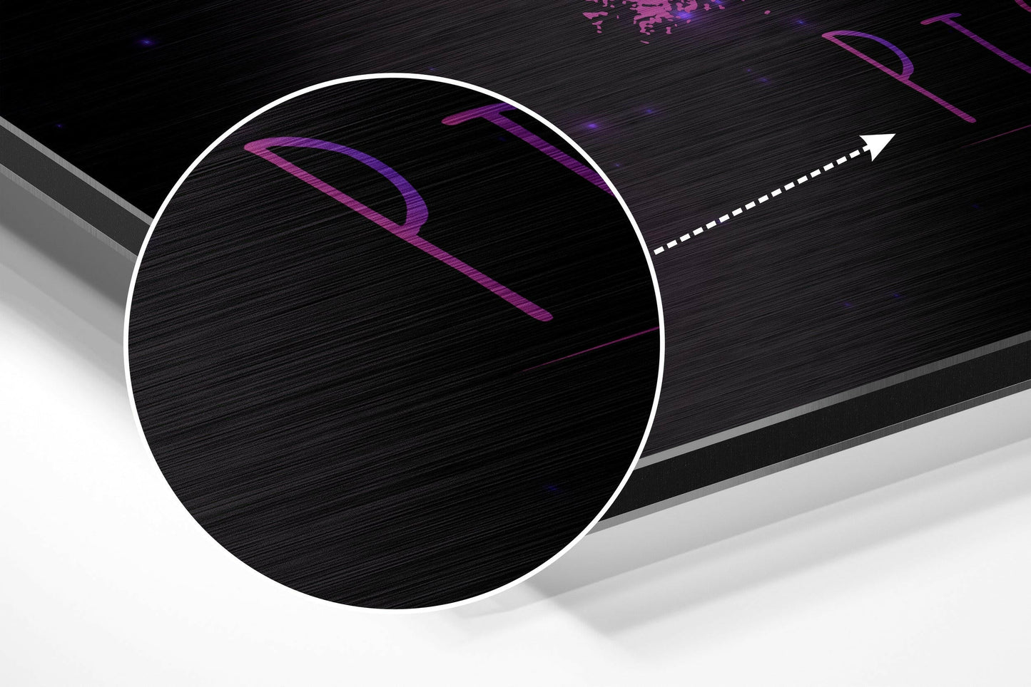 Magenta Chalk Pisces Zodiac Sign Brushed Aluminium Dibond Wall Art
