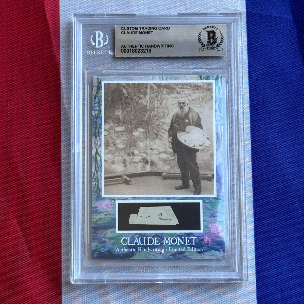 Claude Monet Authenticated Handwriting Card