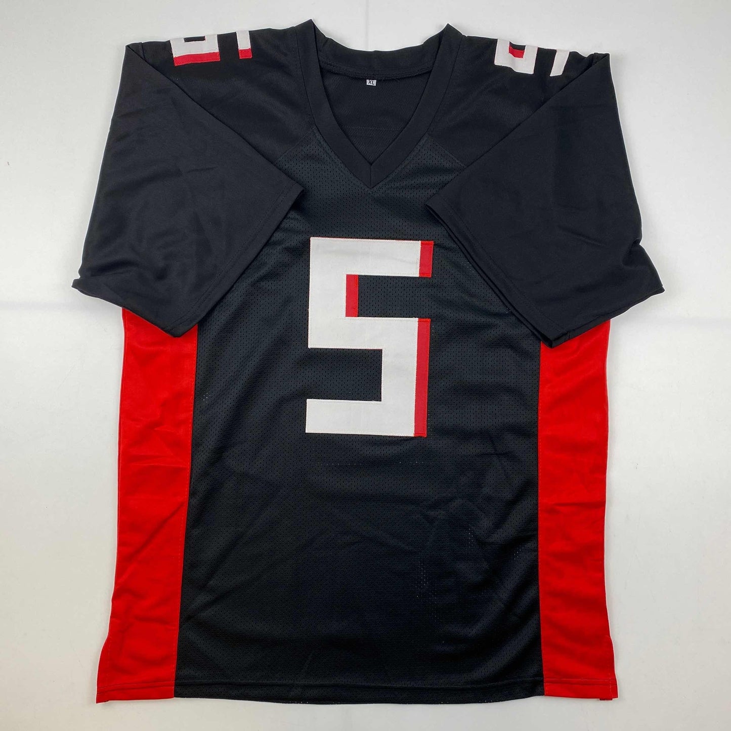 Autographed/Signed Drake London Atlanta Falcons Black Football Jersey Beckett BAS COA