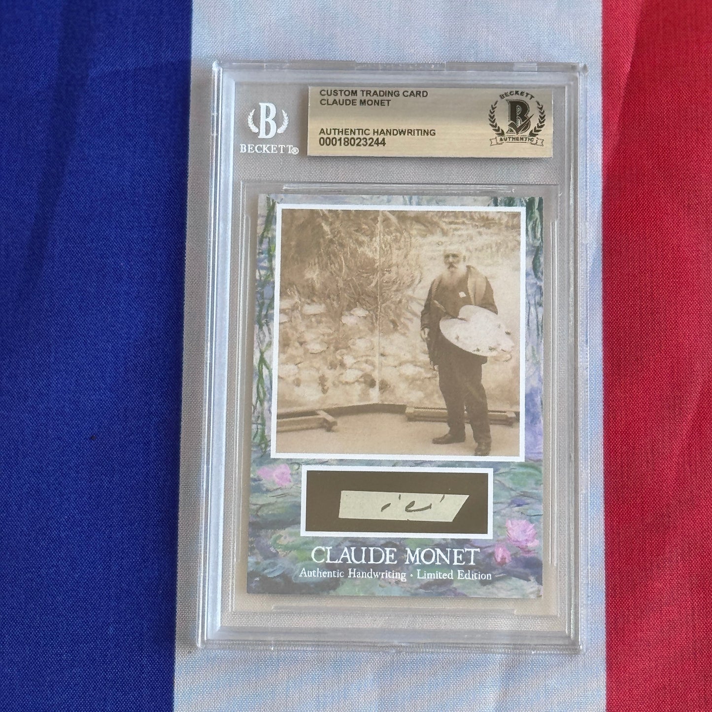 Claude Monet Authenticated Handwriting Card