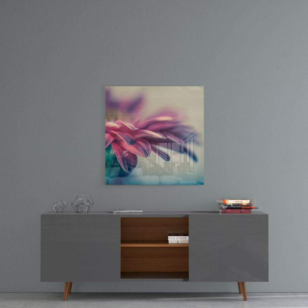Dreamy Pink Gerbera Glass Wall Art