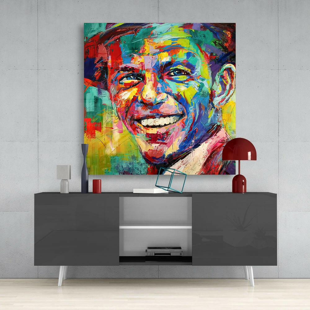 Vintage Jazz Crooner Glass Wall Art