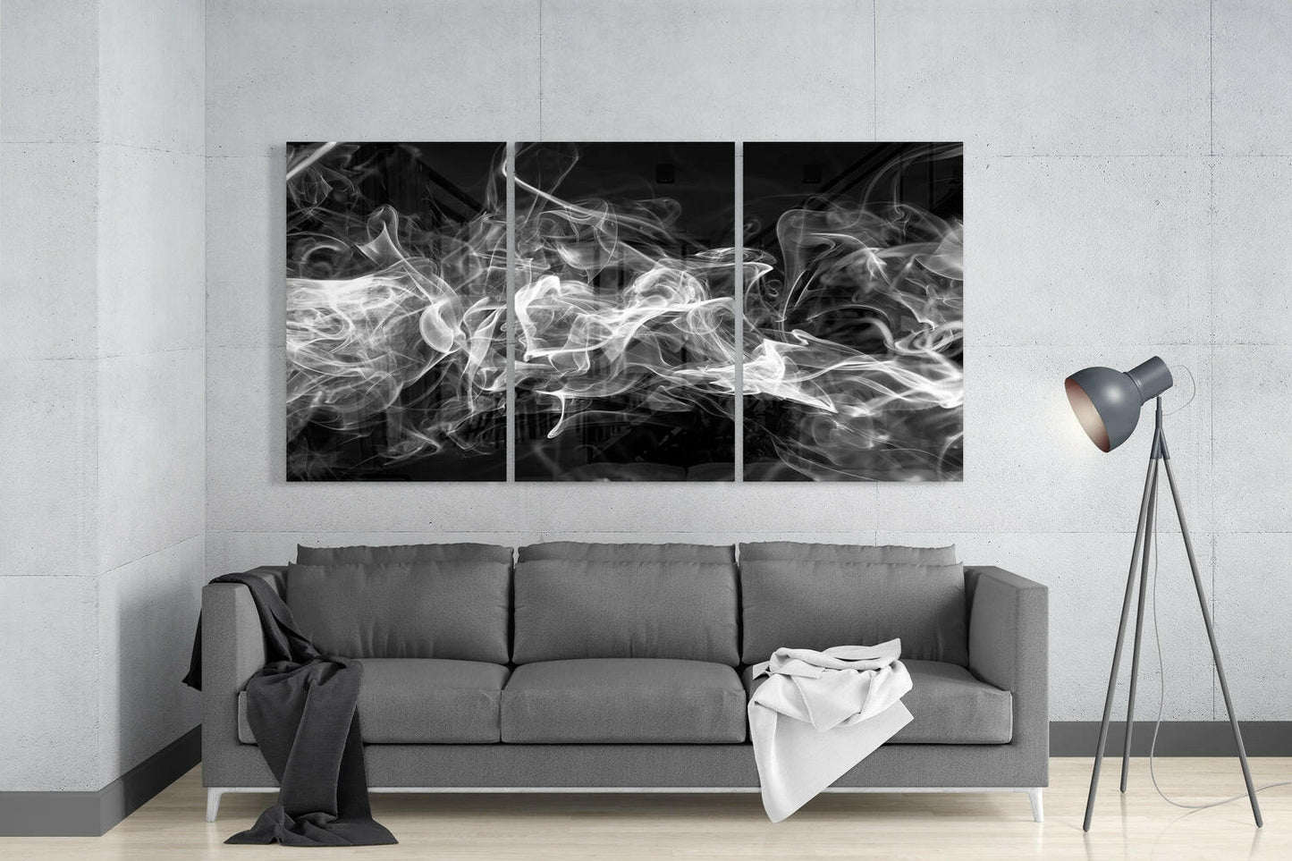 Smoke Mega Glass Wall Art