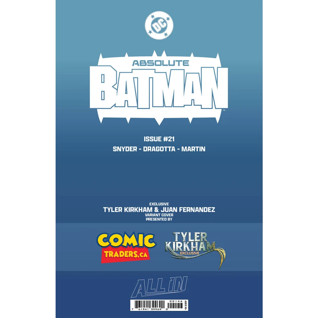 ABSOLUTE BATMAN #21 TYLER KIRKHAM EXCLUSIVE BATTLE DAMAGED TWO-FACE VIRGIN VAR (06/17/2026)
