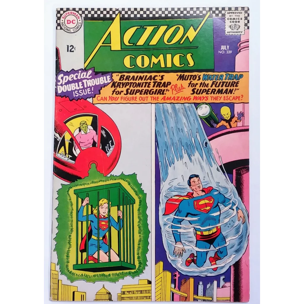 Vibrant 1966 Action Comics 339 Superman cover with classic action scene