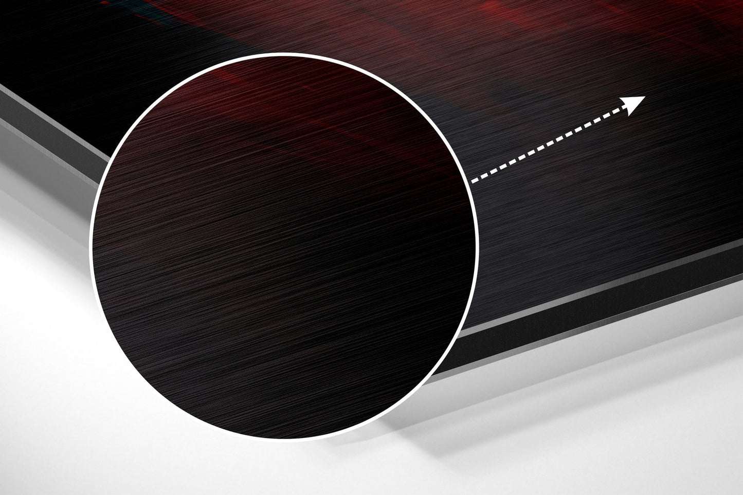 Fiery Ember Lion Profile Brushed Aluminum Dibond Wall Art