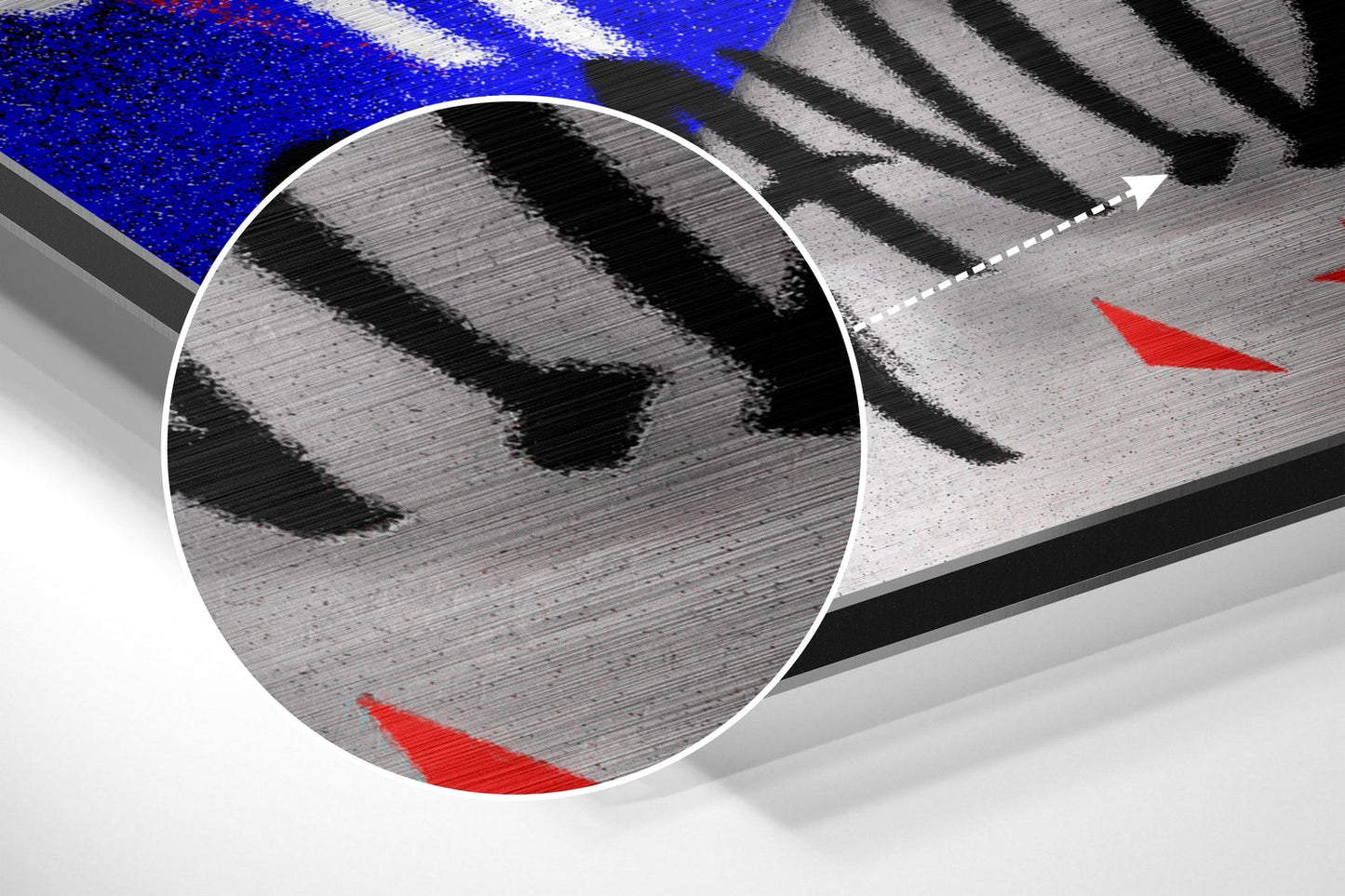 Lightning Bolt Rock Star Brushed Aluminum Dibond Wall Art