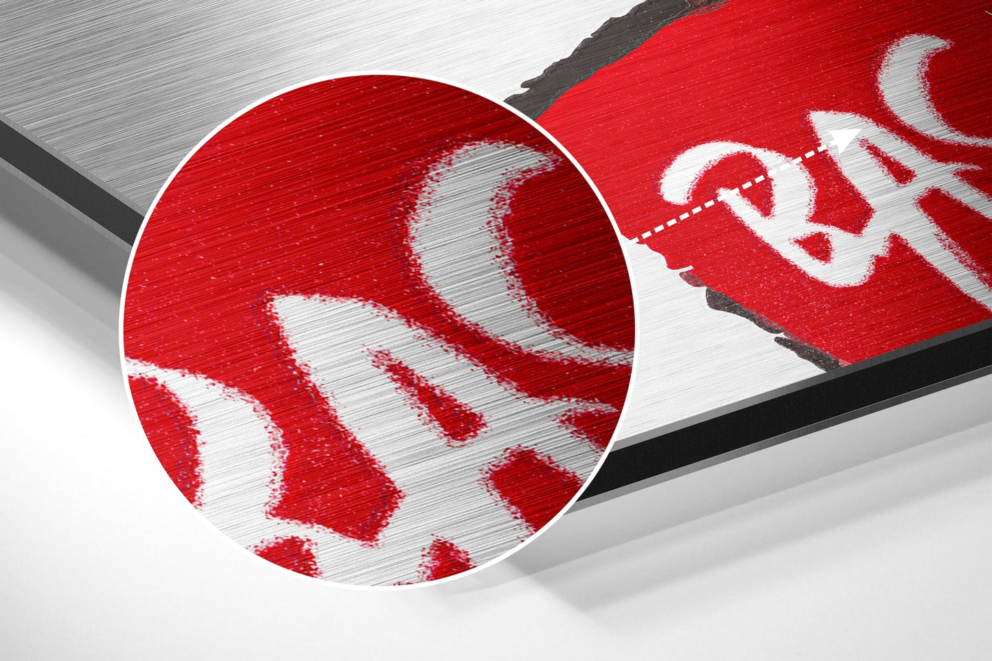 Red Tribal Face Brushed Aluminum Dibond Wall Art