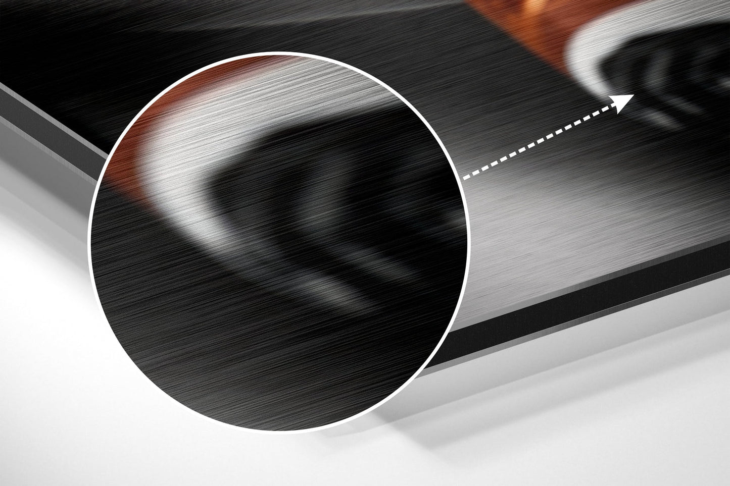 Red Lips Biting Lit Cigar Close Up Brushed Aluminum Dibond Wall Art
