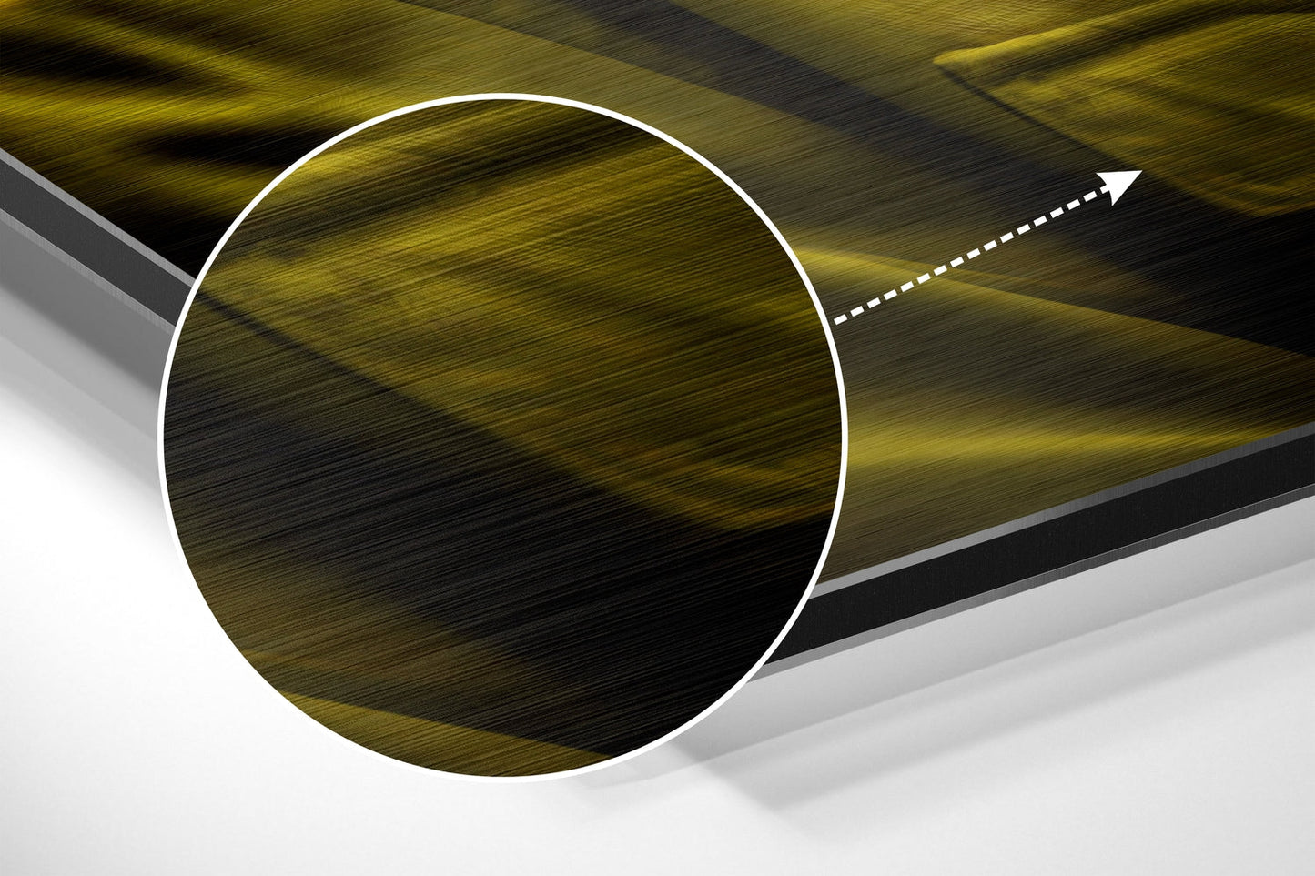 Golden Yellow Gorilla In Sunglasses Brushed Aluminum Dibond Wall Art