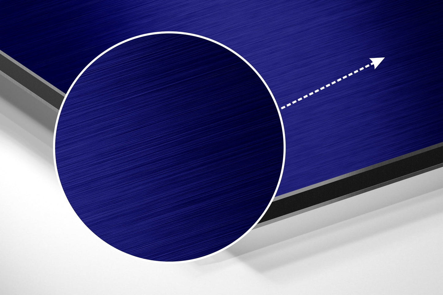 Navy Blue Gradient Keep It Simple Brushed Aluminum Dibond Wall Art