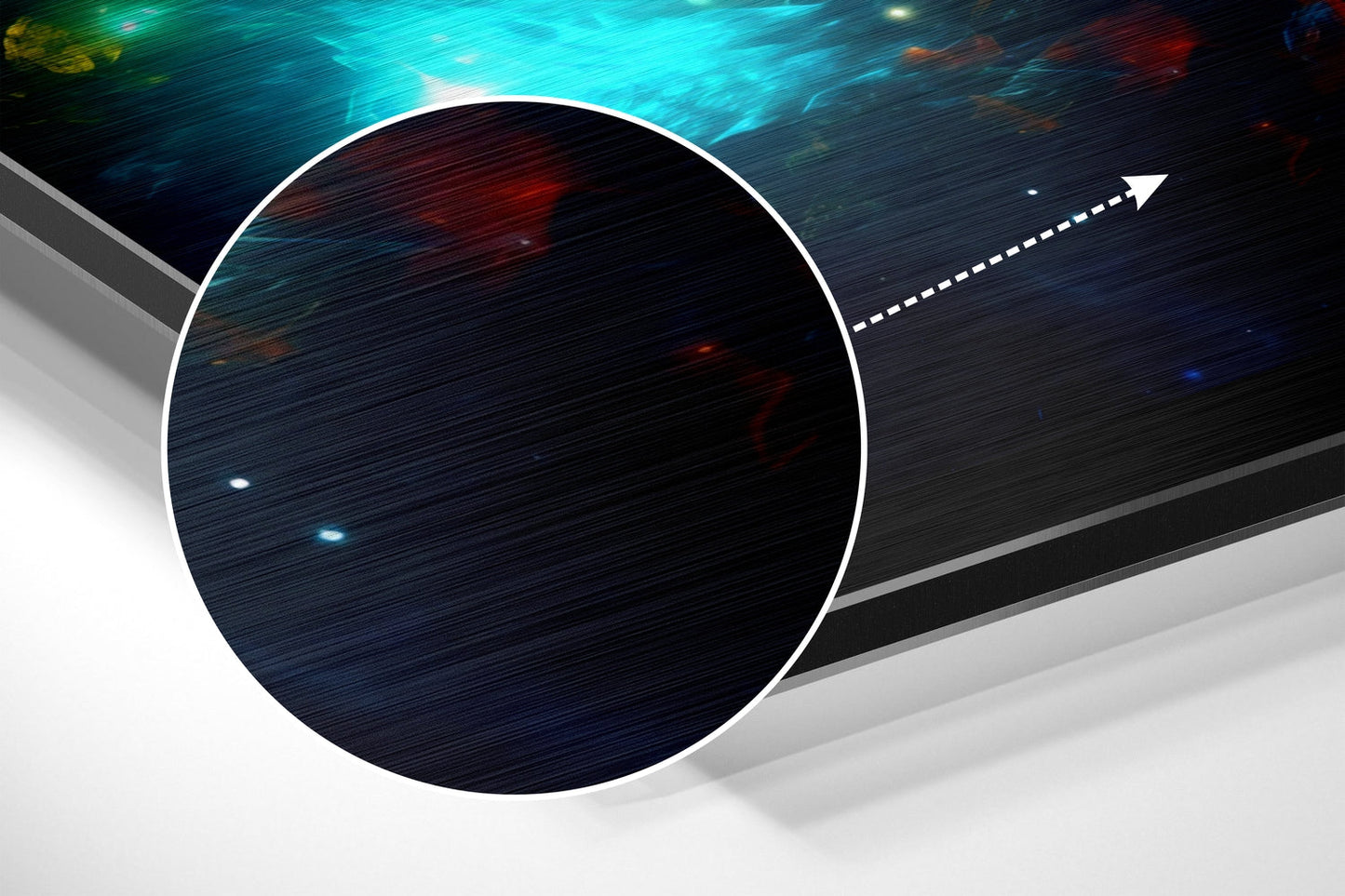 Cosmic Nebula Clouds Brushed Aluminum Dibond Wall Art