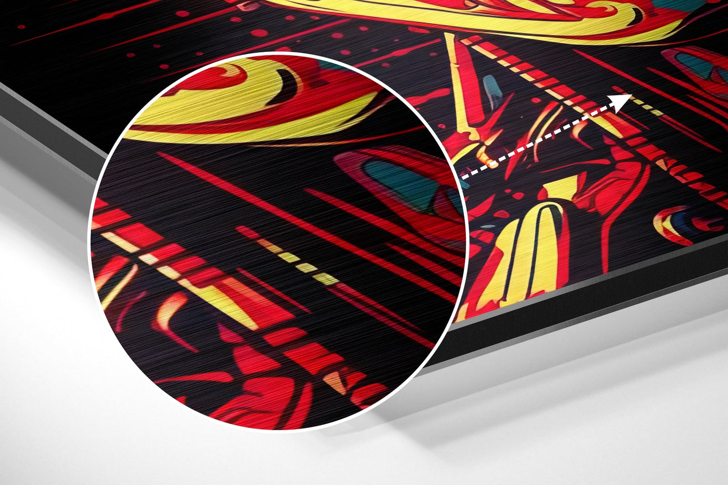 Pop Art Half Machine Cyborg Face Brushed Aluminum Dibond Wall Art
