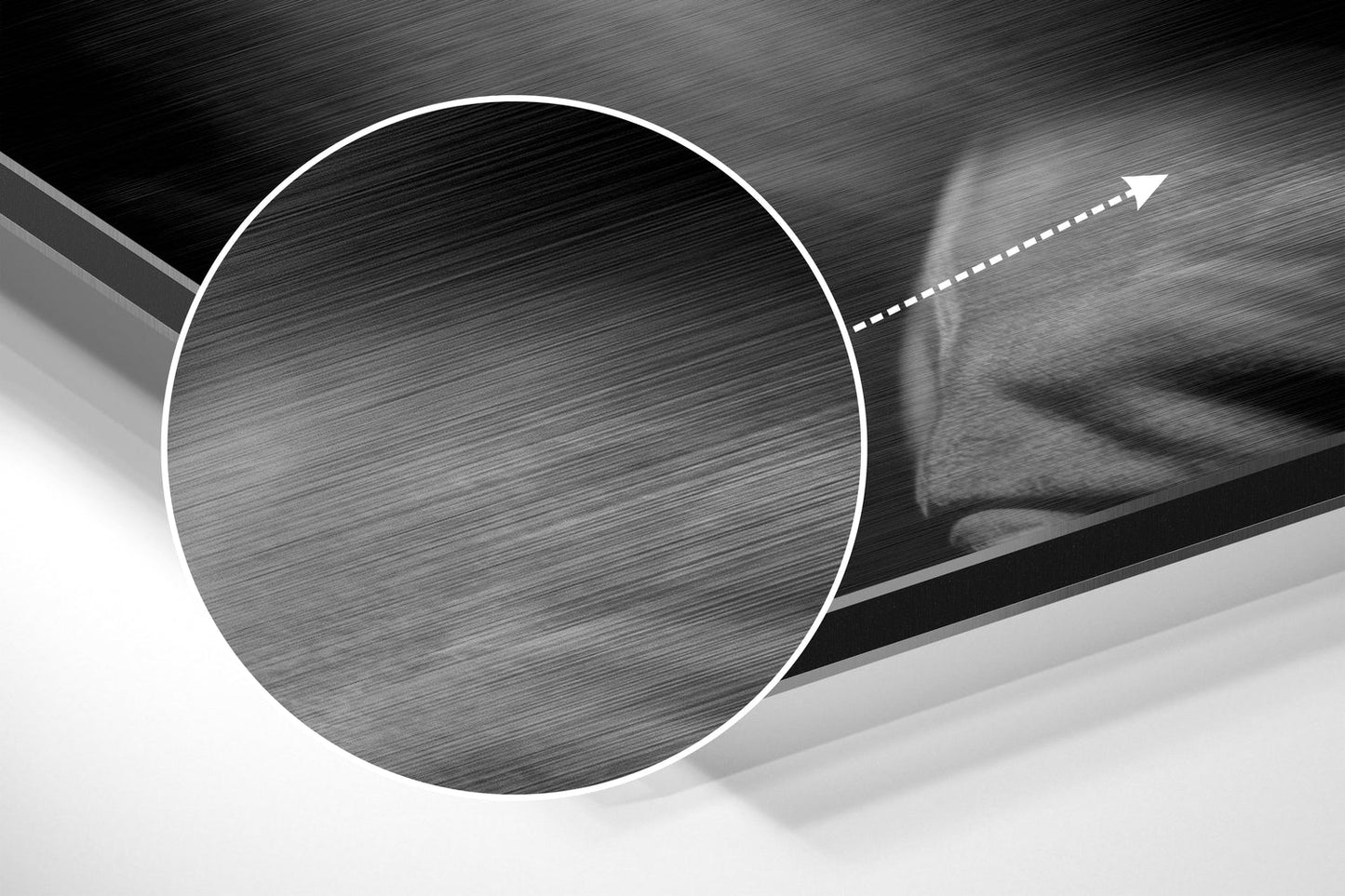 Black And White Hooded Rapper Smoke Brushed Aluminum Dibond Wall Art