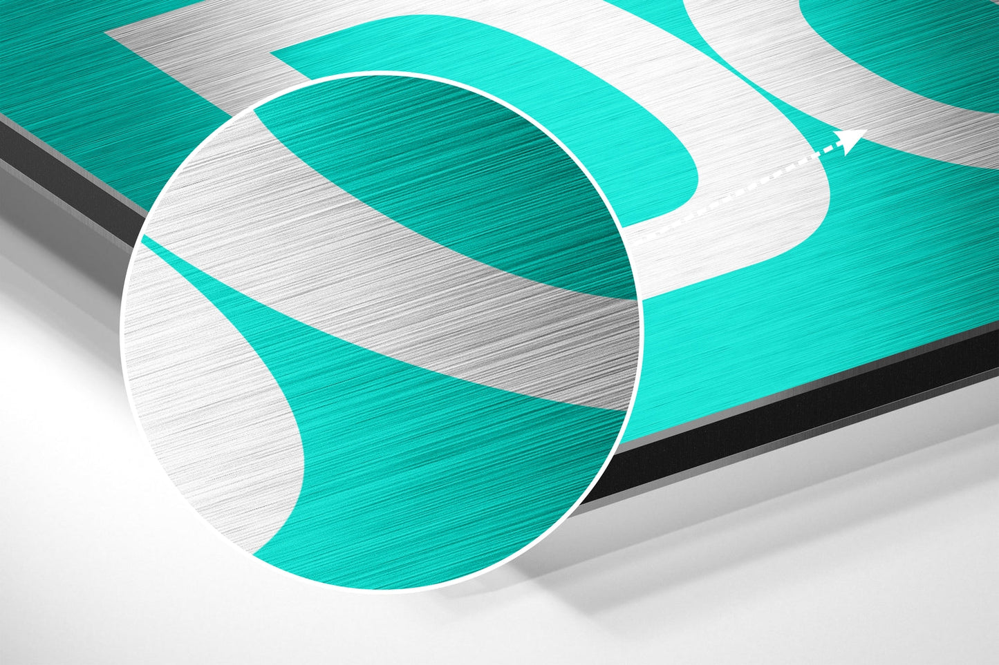 Teal Bold Get Shit Done Brushed Aluminum Dibond Wall Art
