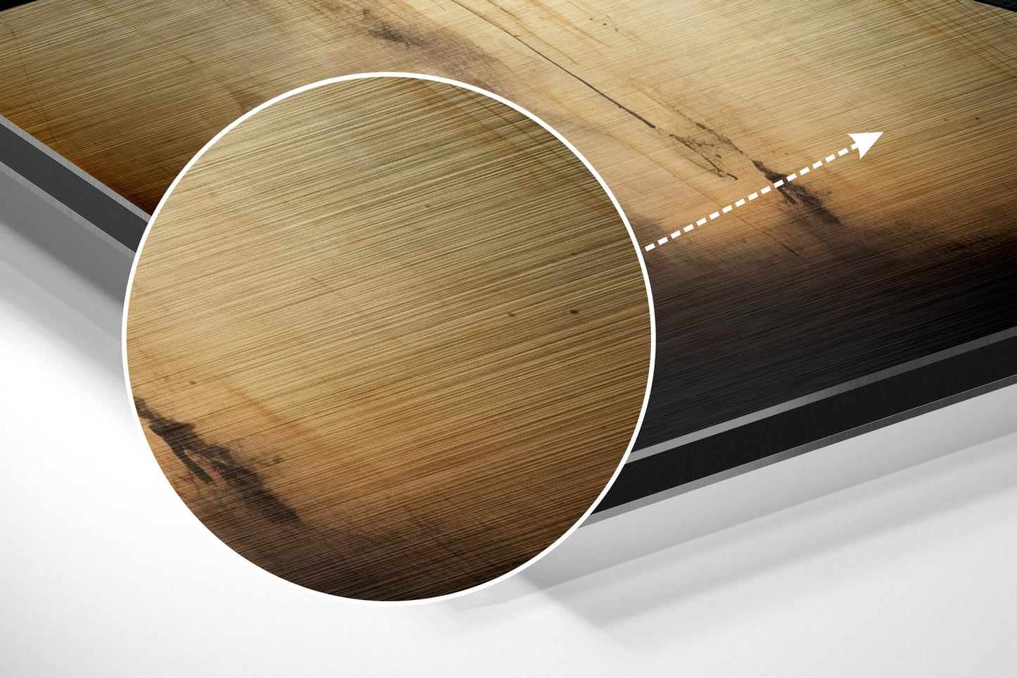 Overlapping Triangles Sun and Moon Brushed Aluminum Dibond Wall Art