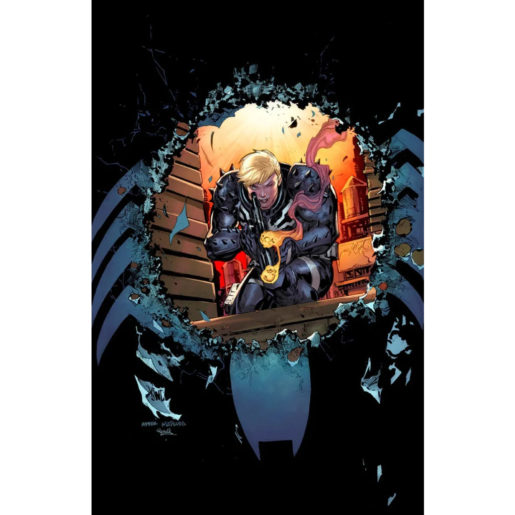 Comic book cover featuring Agent Venom from Marvel’s epic comic adventure