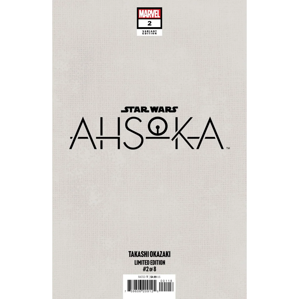 2018 Marvel Ahsoka Tano limited edition comic book cover issue 2 of 8