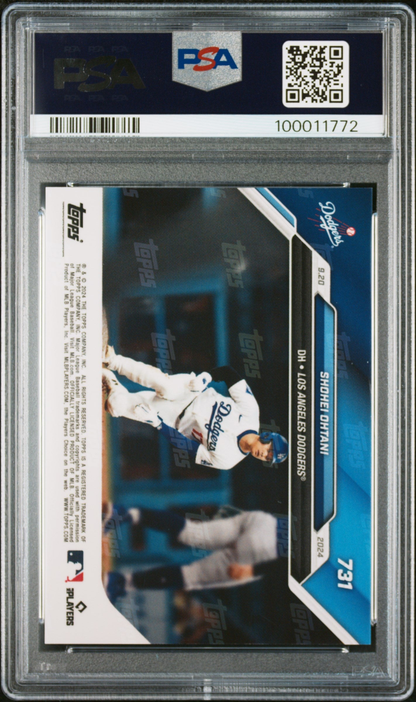 Graded 2024 Topps Now Shohei Ohtani #731 Baseball Card PSA 10 Gem Mint