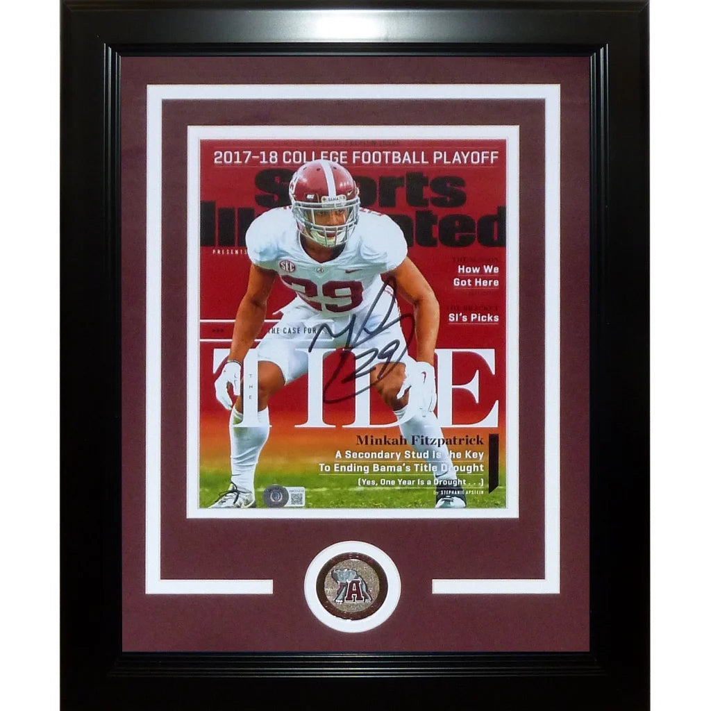 Alabama Crimson Tide Minkah Fitzpatrick signed championship frame