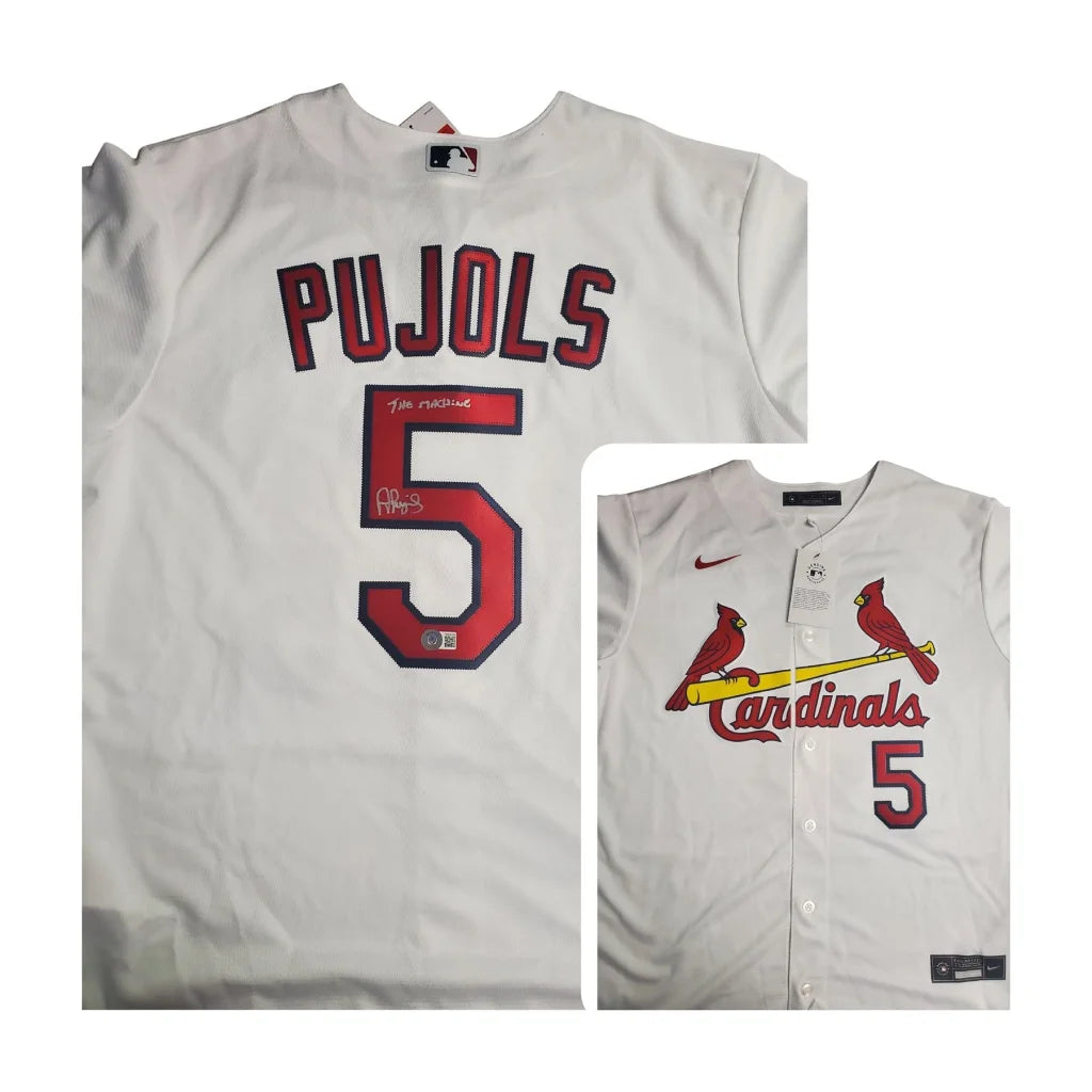 Albert Pujols Signed Cardinals Jersey with Machine Inscription | Creative Sports | vintageantiquesgifts.com
