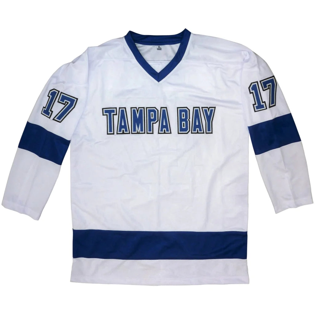 Alex Killorn autographed Tampa Bay custom hockey jersey, white with navy accents, #17