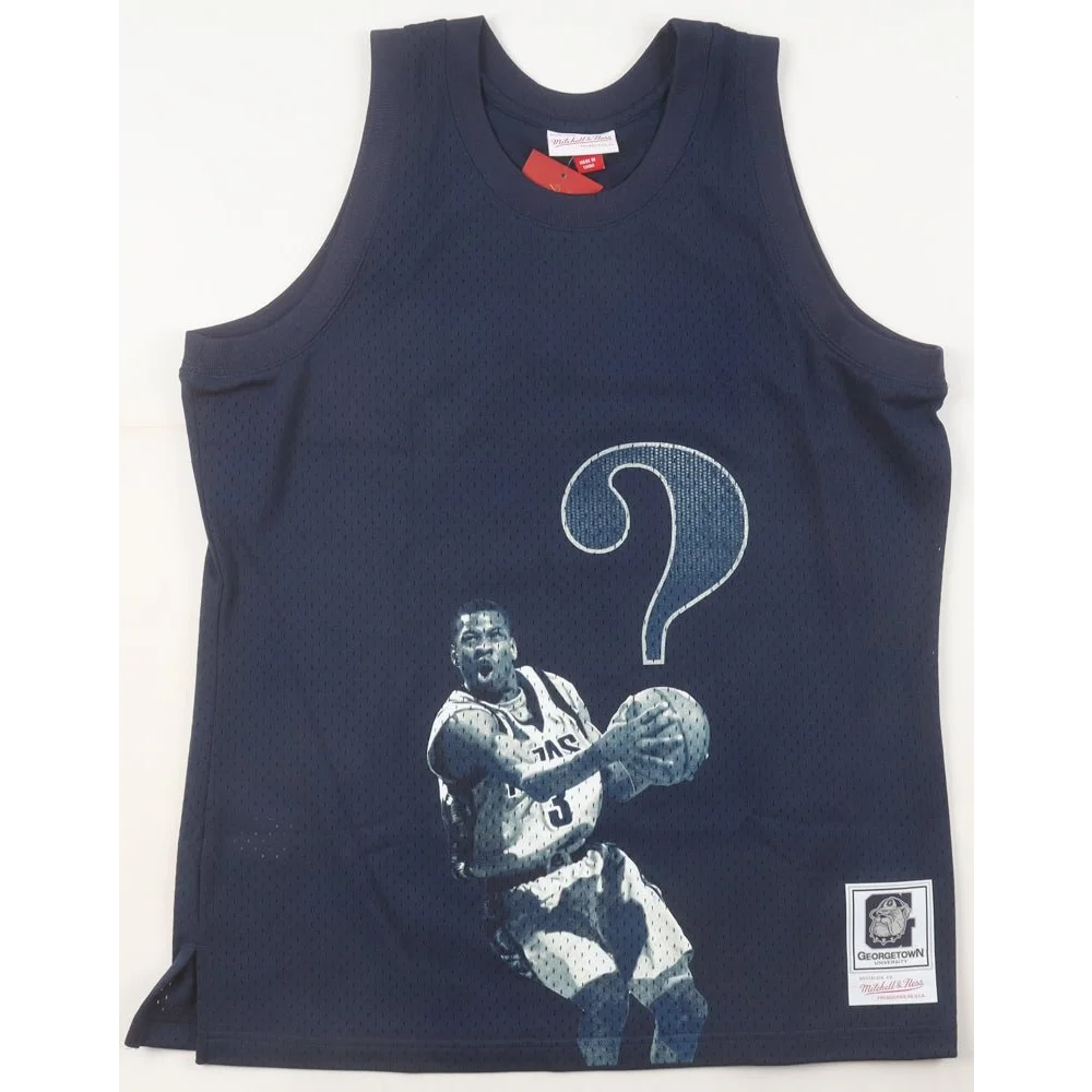 Allen Iverson signed Georgetown Hoyas Mitchell & Ness authentic jersey back