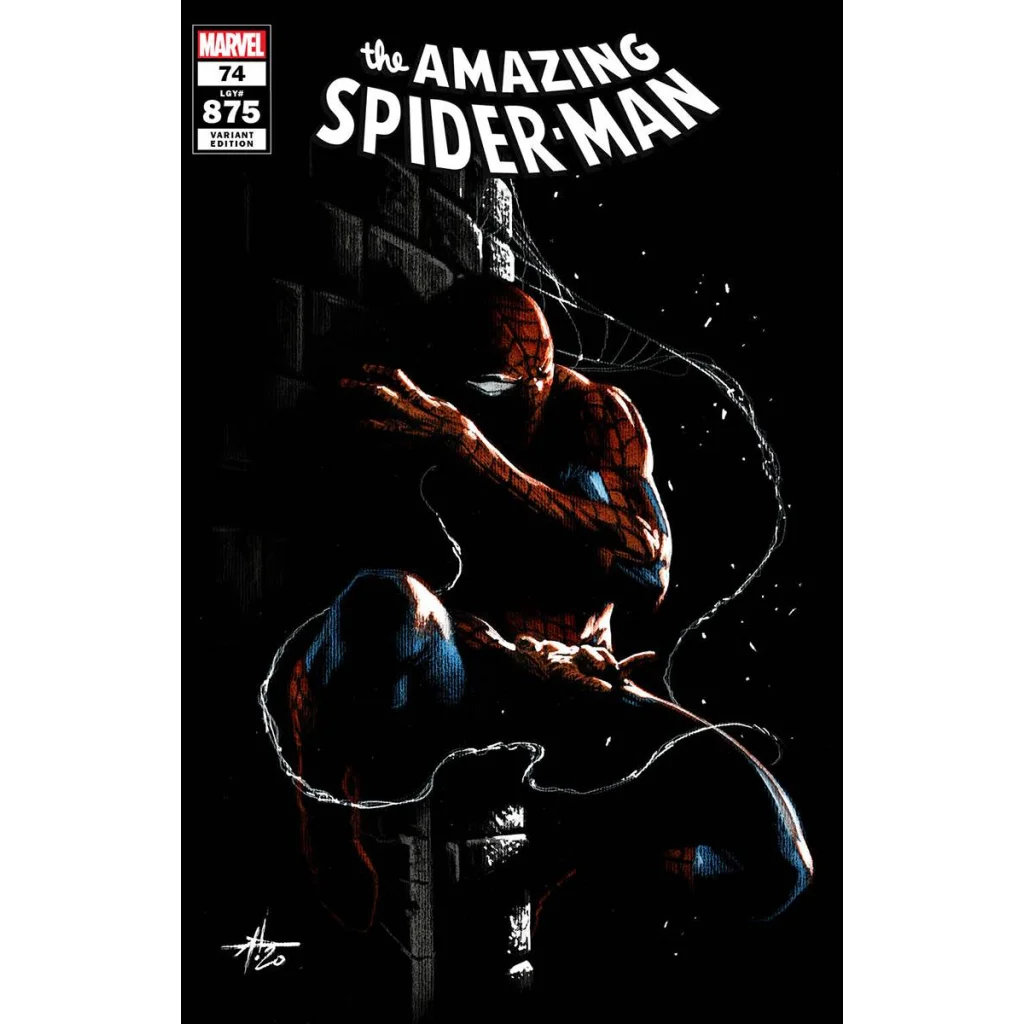 Dark Amazing Spider-Man comic book cover from Unknown Comics with Spider-Man in distress