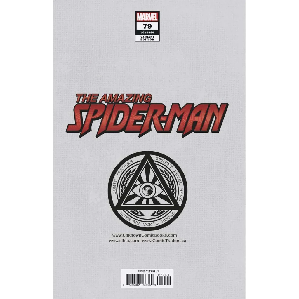 Comic book cover featuring Amazing Spider-Man Ben Reilly’s Virgin Cover Unknown Comics